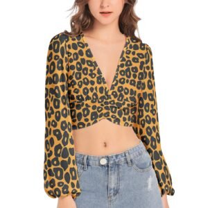 def0de72-877e-11f0-8381-0242ac110002.jpg Leopard Print Deep V-Neck Long Sleeve Crop Top – Trendy Casual Blouse for Women